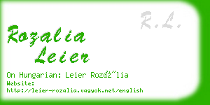 rozalia leier business card